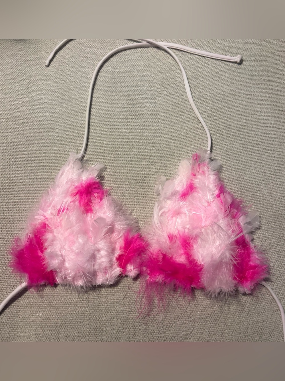 Handmade Flamingo Feather Costume Top 🦩